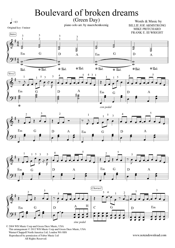 Product picture to: Boulevard of broken dreamsGreen Day