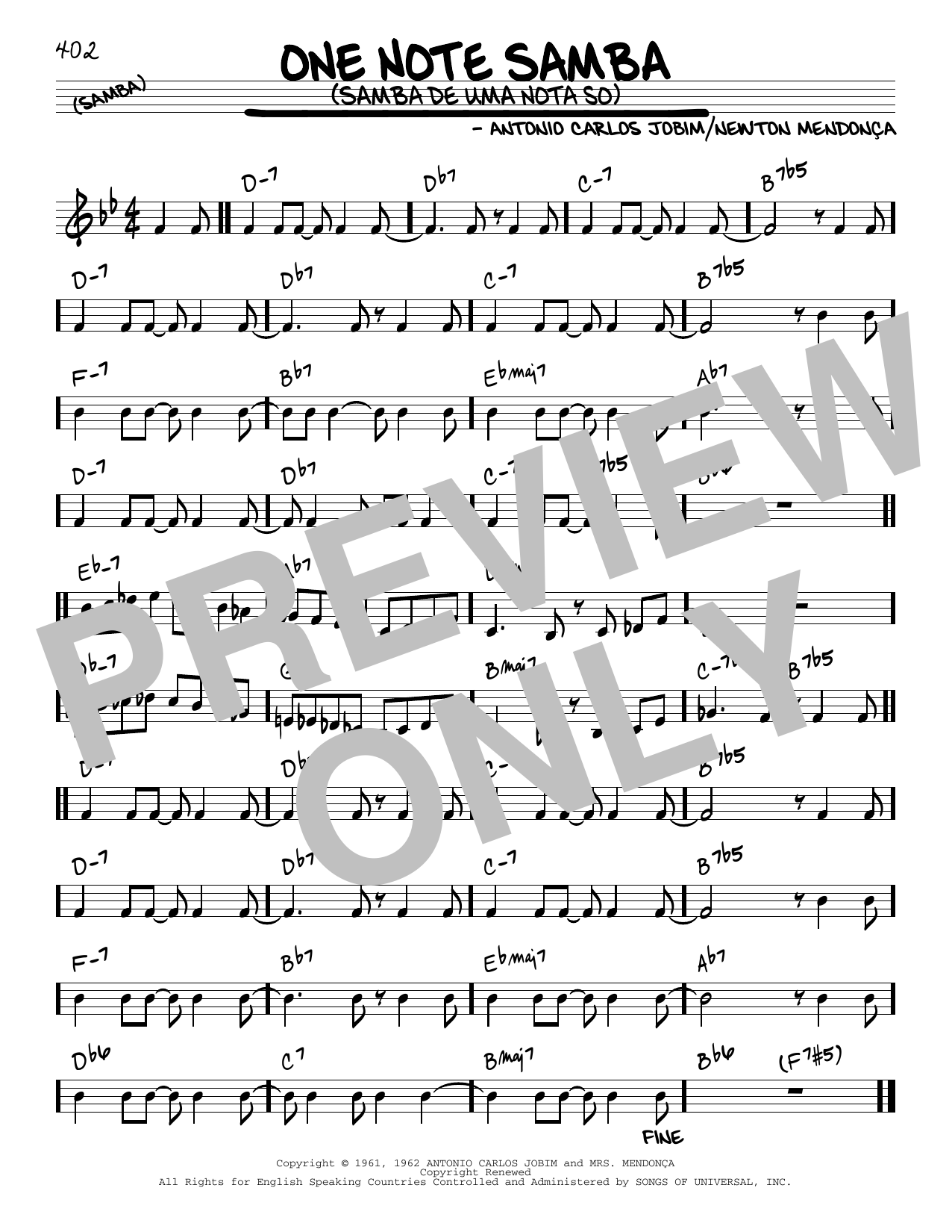 Produktbild zu: One Note Samba (Samba De Uma Nota So)