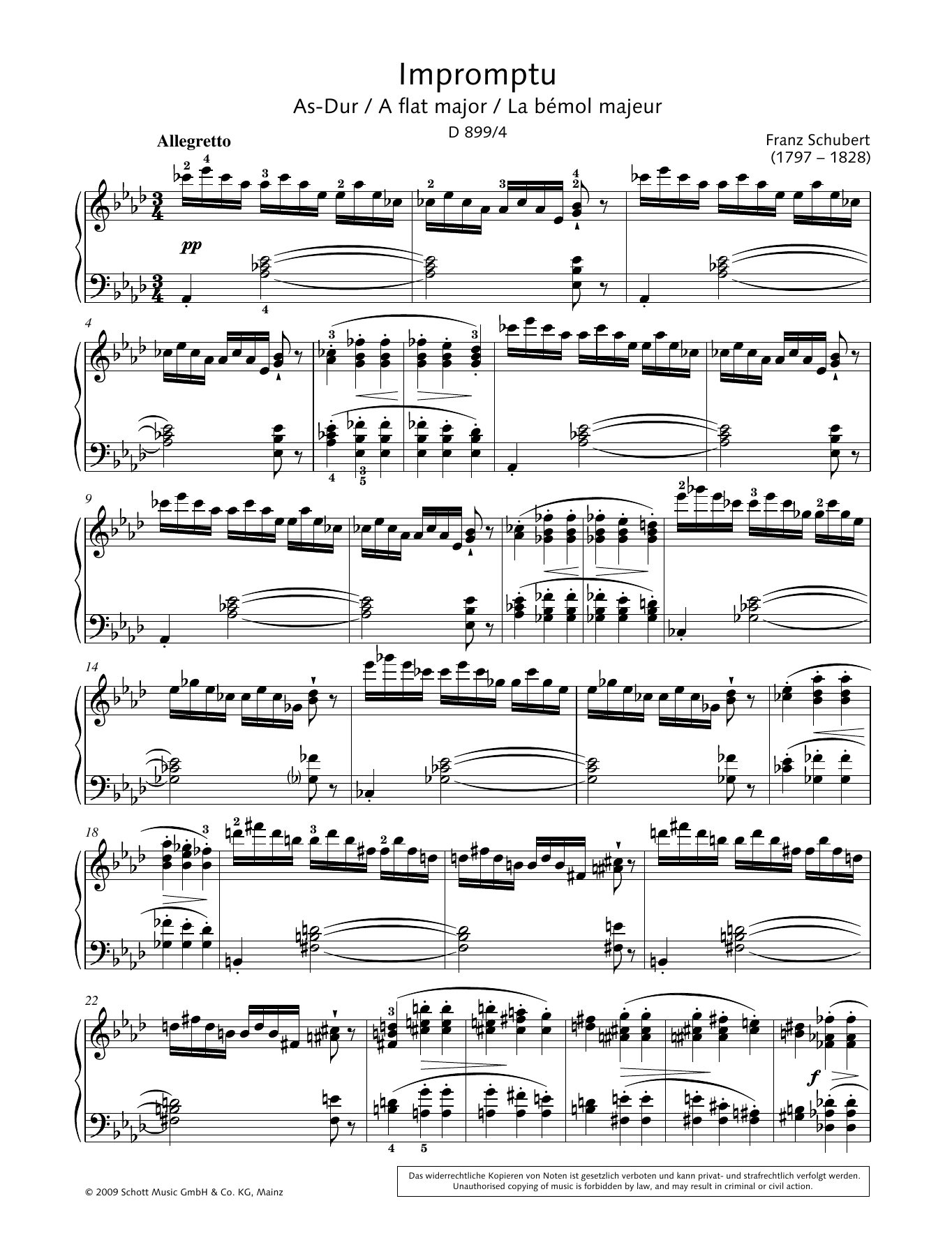 Product gallery: Page 1 of 1 Impromptu in A-flat major, Hans-Gunter Heumann