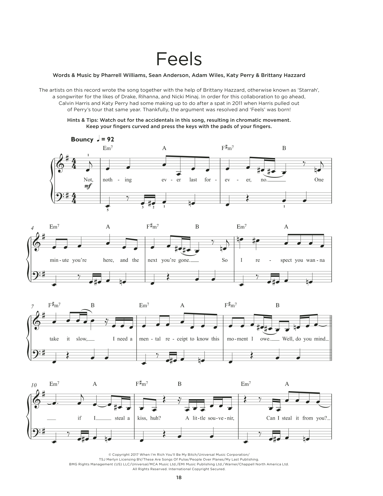 Product picture to: Feels (feat. Pharrell Williams, Katy Perry & Big Sean)