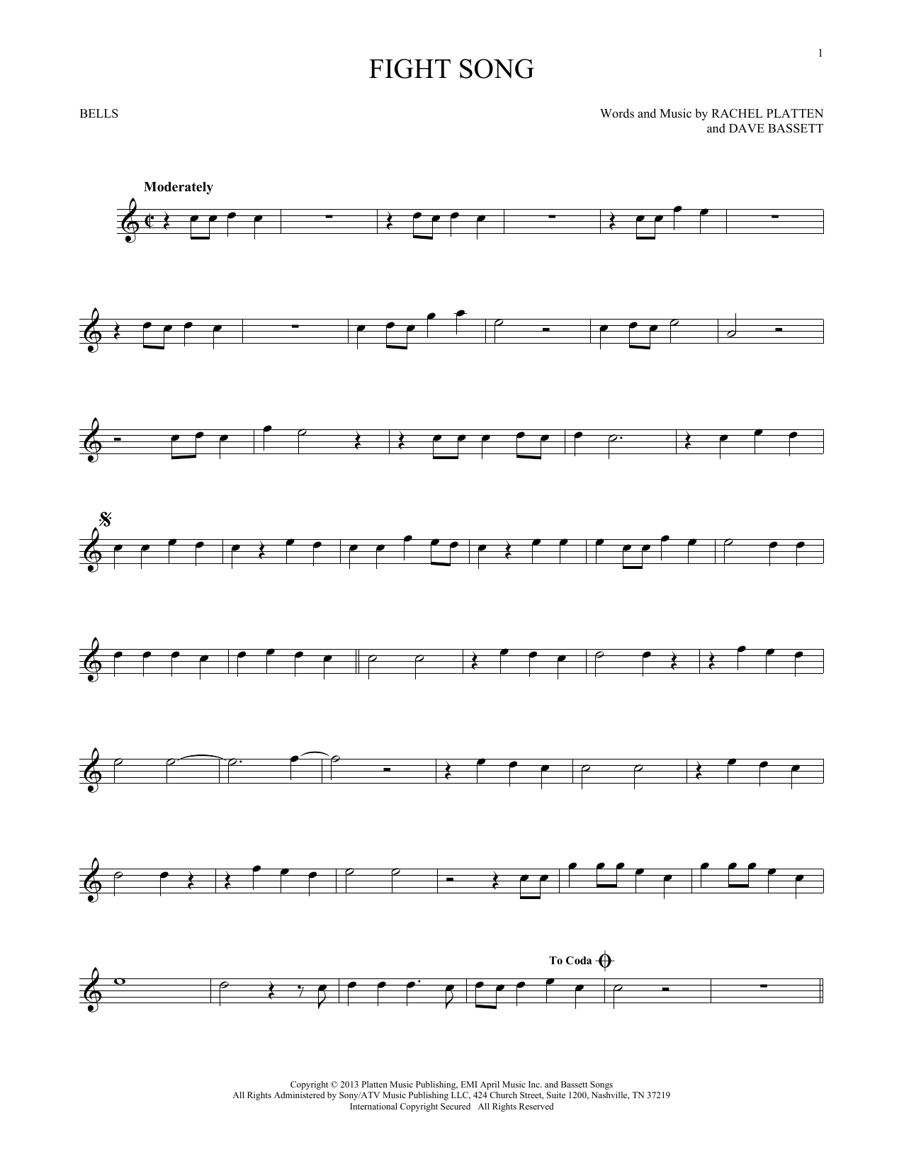 Produktgalerie: Seite 1 von 1 Fight Song, Rachel Platten, Percussion
