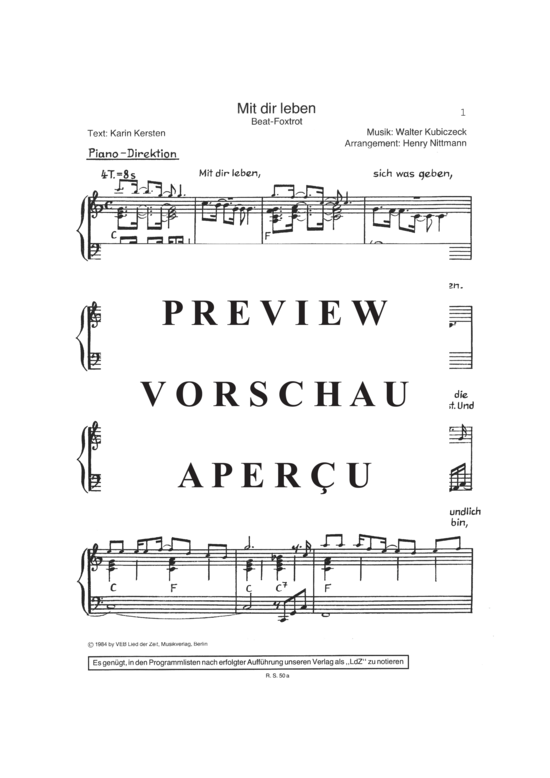 Product gallery: Page 20 of 21 Mit dir leben , , (Combo-Band)