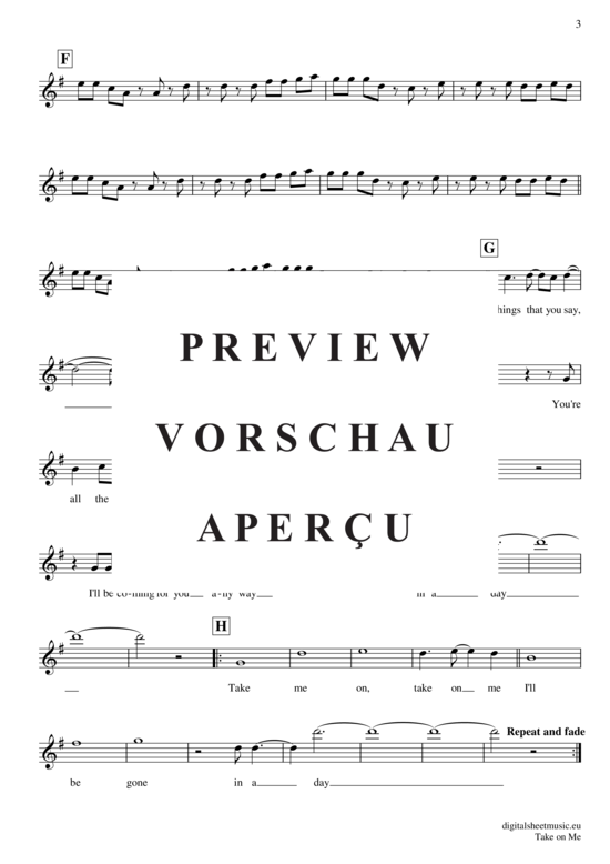 Product gallery: Page 4 of 4 Take on me , A-ha, Alto Saxophone