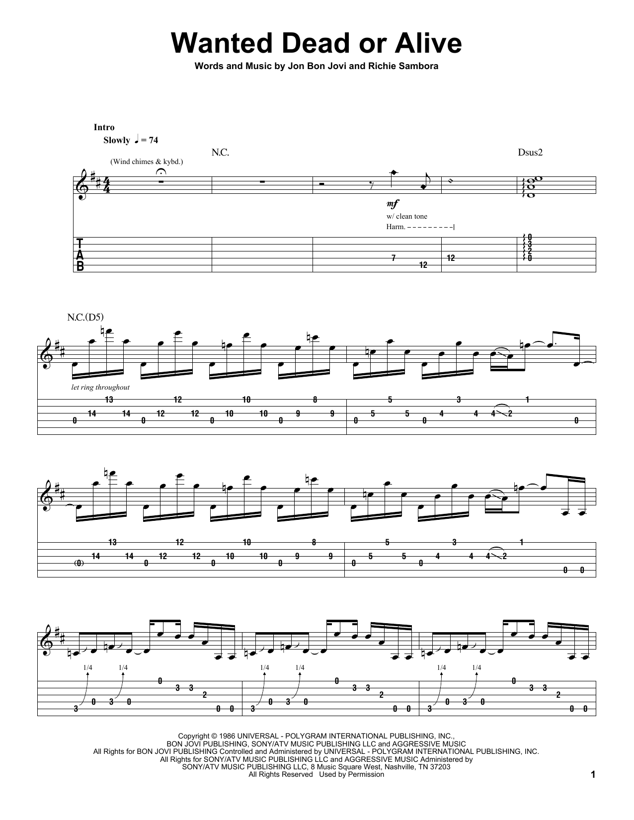 Produktgalerie: Seite 1 von 1 Wanted Dead Or Alive, Bon Jovi, Gitarre