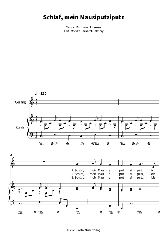 Produktgalerie: Seite 1 von 6 Schlaf, mein Mausiputziputz, , Gesang und Klavier