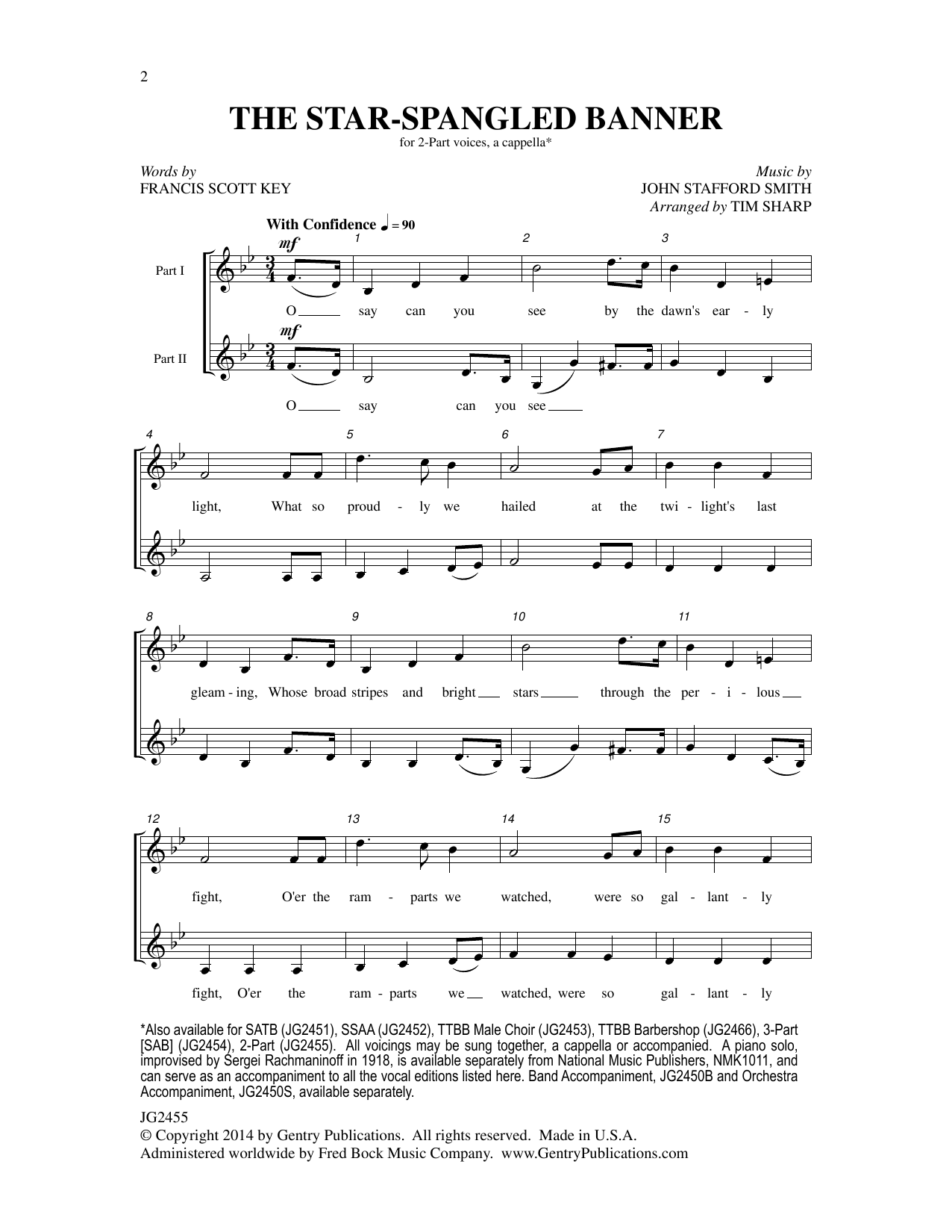 Produktgalerie: Seite 1 von 1 The Star-Spangled Banner, Tim Sharp, Chor