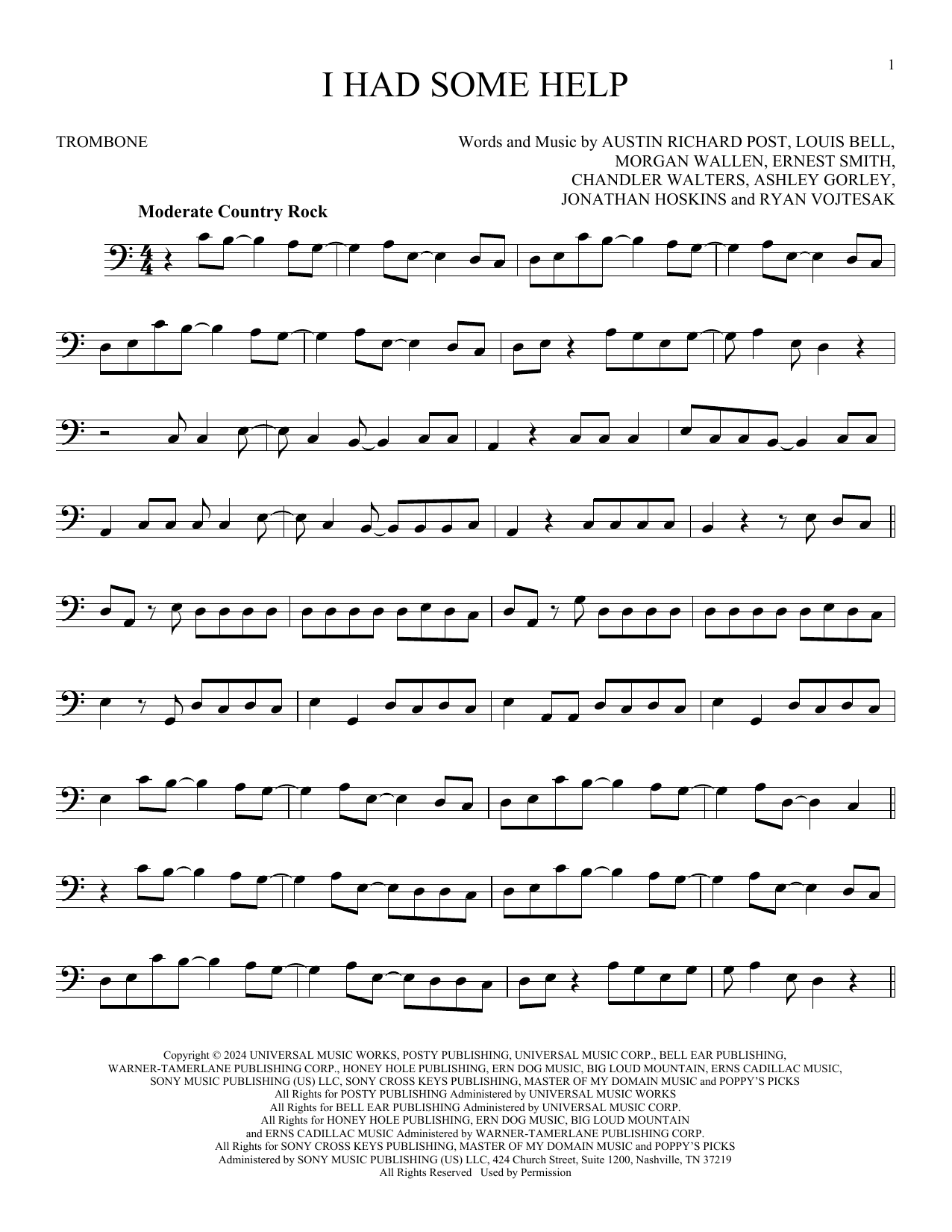 Product gallery: Page 1 of 1 I Had Some Help, Post Malone Feat. Morgan Wallen