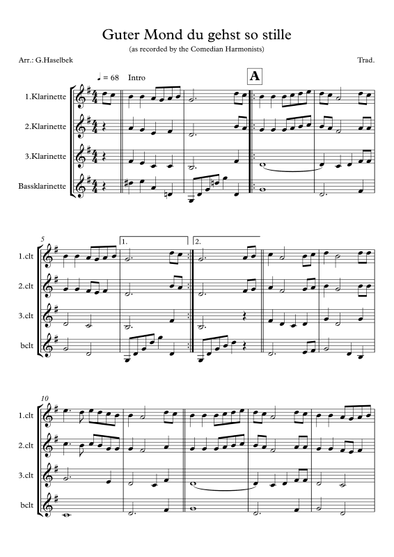 Produktbild zu: Guter Mond du gehst so stilleTraditional