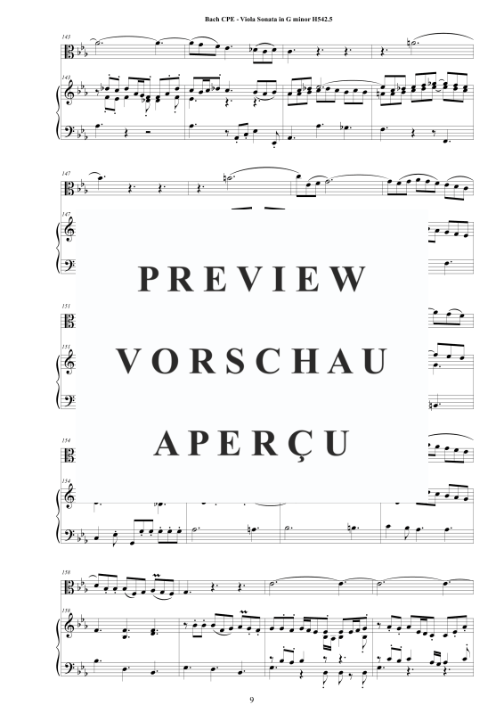 Product gallery: Page 10 of 11 Viola Sonata in G-Moll H542.5, , Viola and Piano/Harpsichord