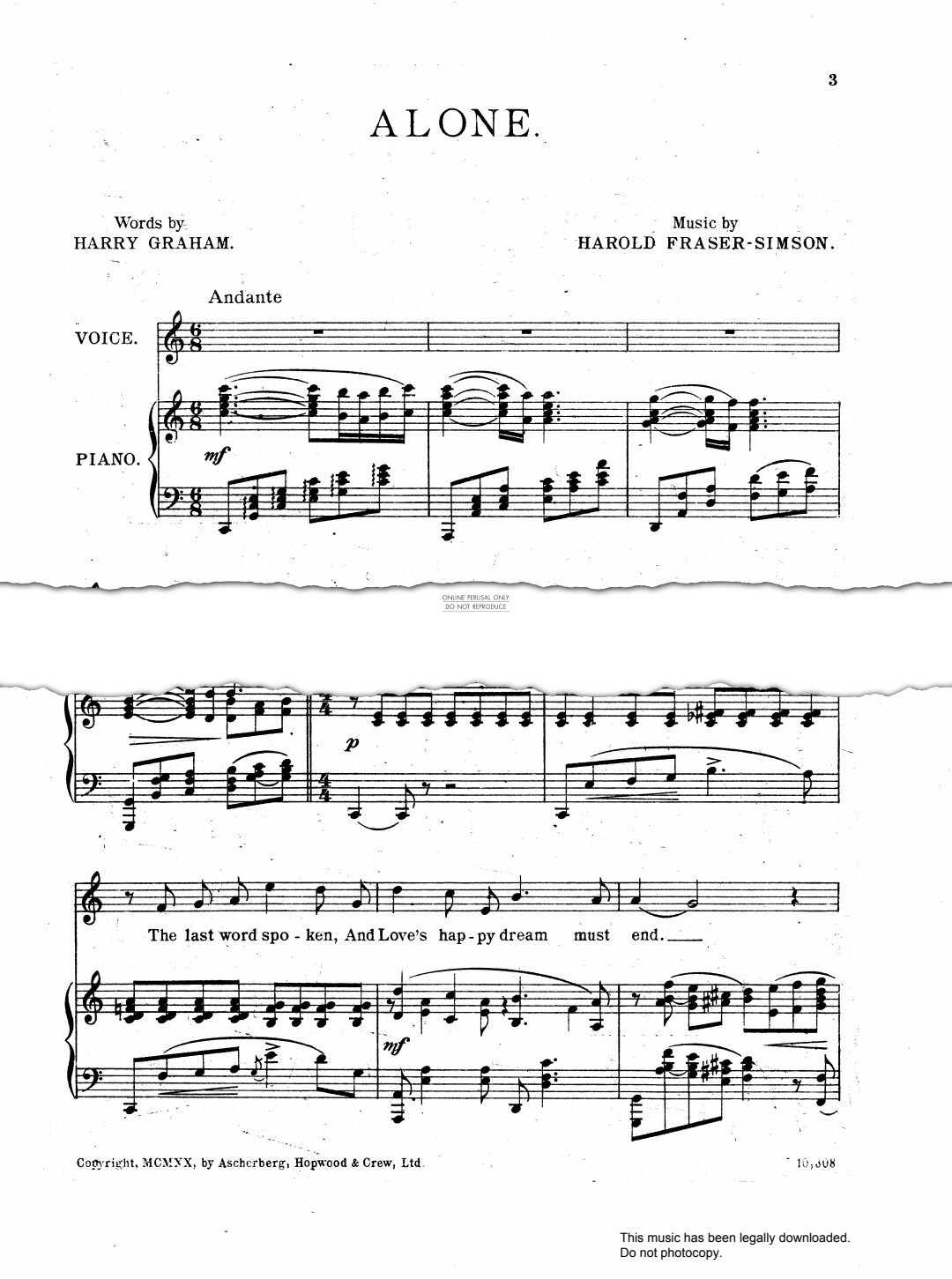 Produktgalerie: Seite 1 von 1 Alone!, Harold Fraser-Simson, Gesang, Klavier