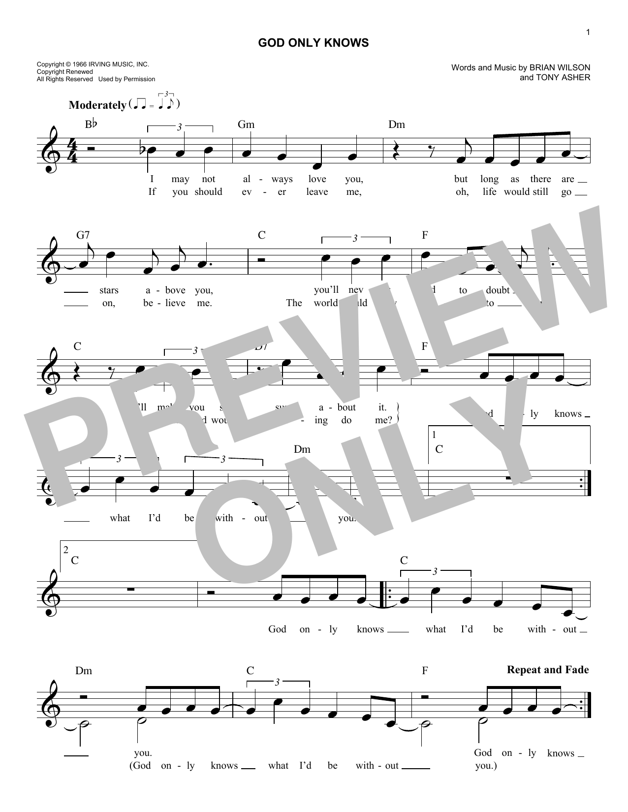 Produktgalerie: Seite 1 von 1 God Only Knows, The Beach Boys