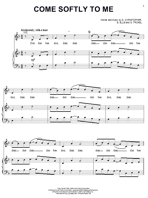 Produktgalerie: Seite 1 von 1 Come Softly To Me, Fleetwoods, Gesang, Gitarre, Klavier