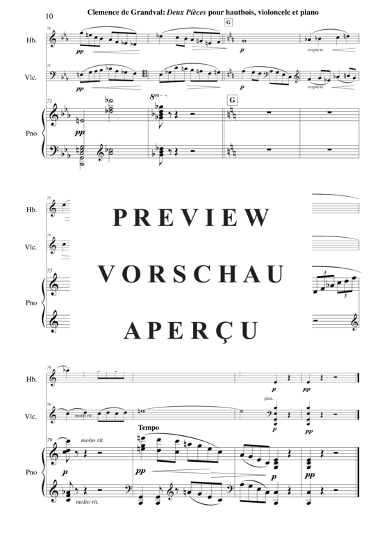 Product gallery: Page 11 of 28 Deux Pièces: Romance et Gavotte , , (Oboe, Cello + Klavier)
