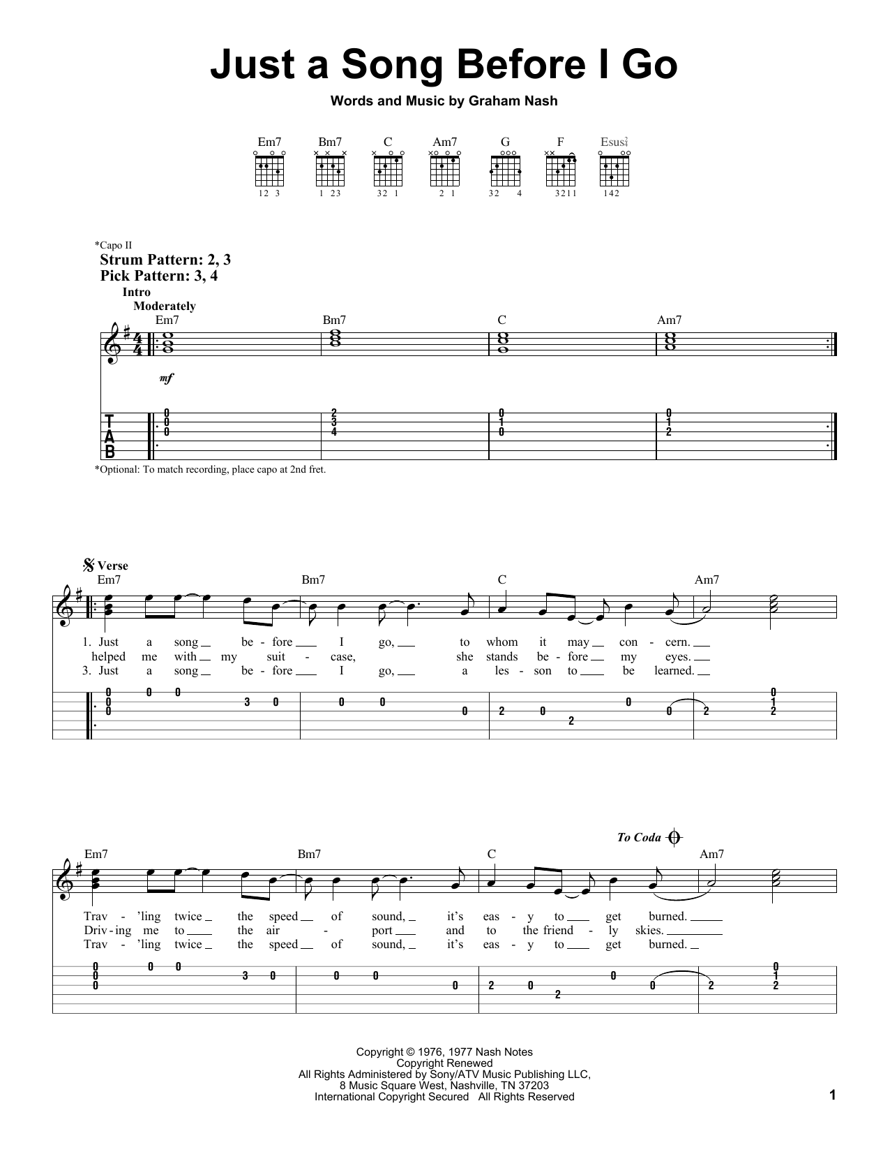 Produktbild zu: Just A Song Before I Go