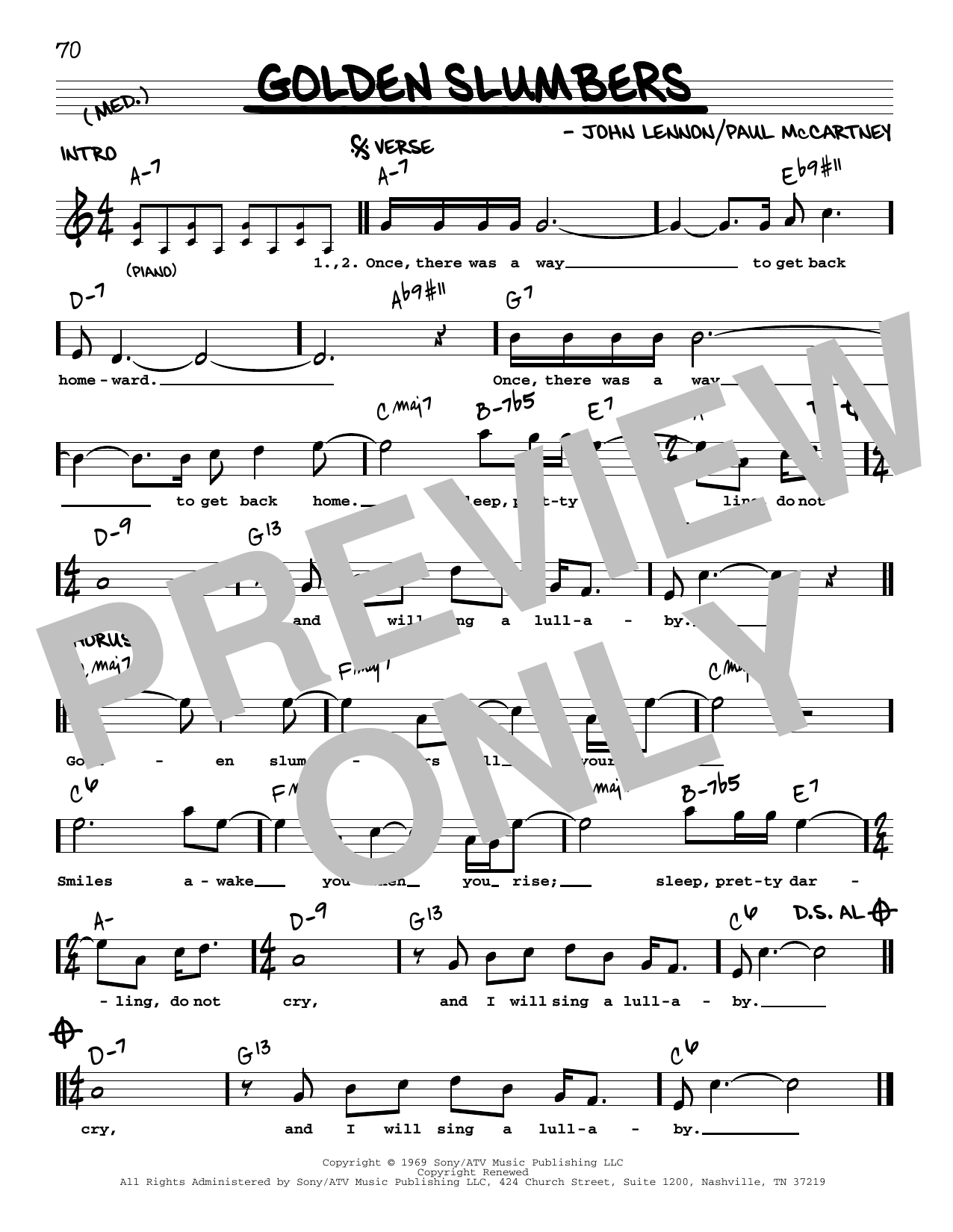 Produktbild zu: Golden Slumbers [Jazz version]