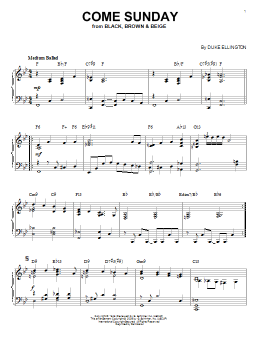 Produktbild zu: Come Sunday