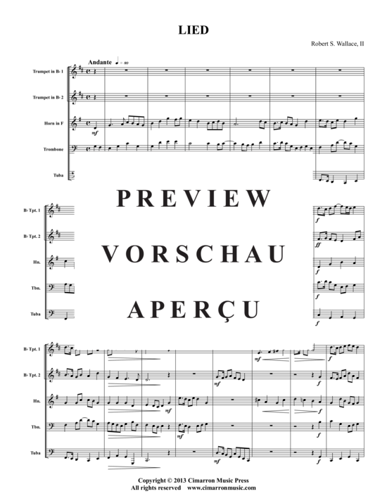 Produktgalerie: Seite 2 von 8 Lied , , (Blechbläser-Quintett)