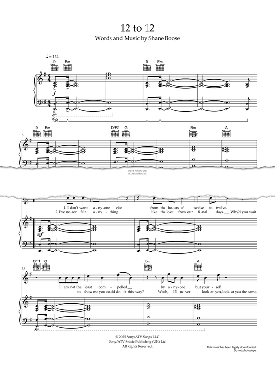 Produktgalerie: Seite 1 von 1 12 To 12, Sombr, Gesang, Gitarre, Klavier