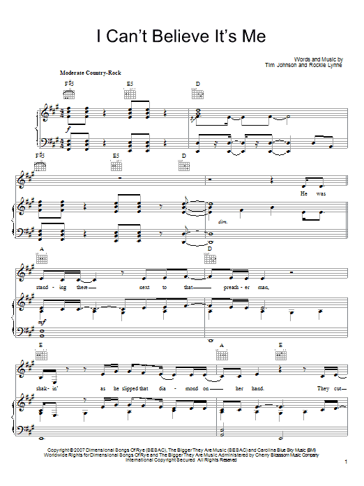 Produktgalerie: Seite 1 von 1 I Can't Believe It's Me, Rockie Lynne, Gesang, Gitarre, Klavier