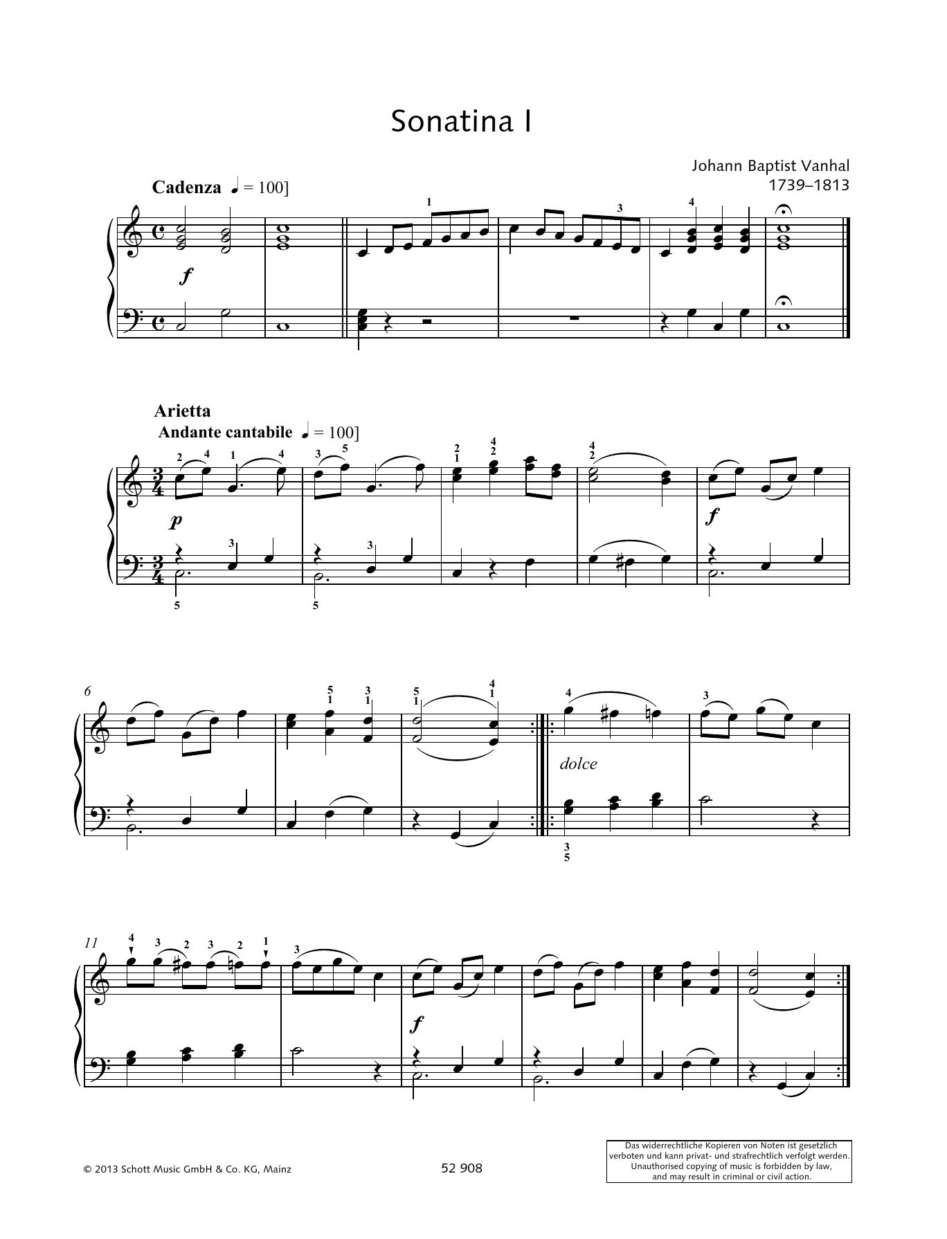 Produktbild zu: Sonatina I