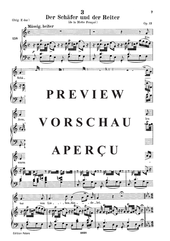 Product gallery: Page 2 of 5 Der Schäfer und der Reiter D.517, , Low Voice and Piano