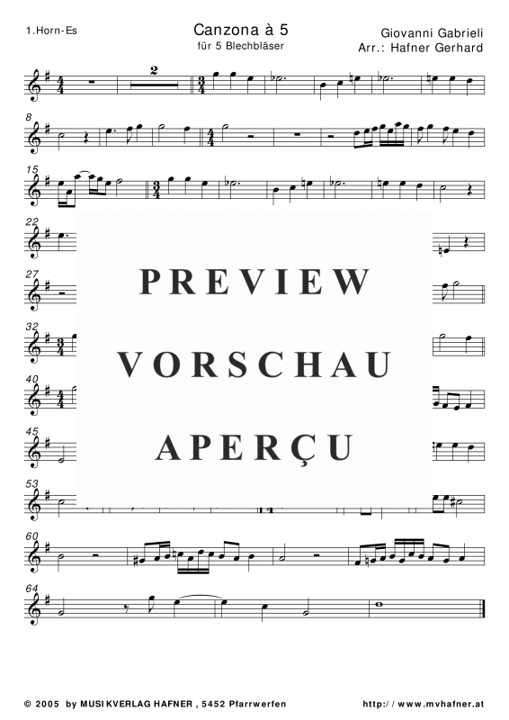 Produktgalerie: Seite 10 von 11 Canzona à 5, , (Blechbläser Quintett)