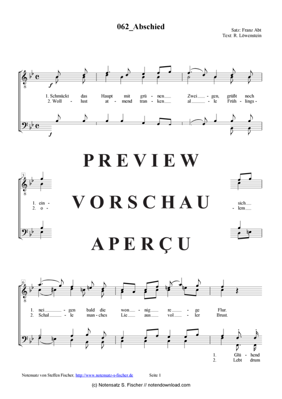 Product gallery: Page 2 of 4 Abschied , , (male choir)