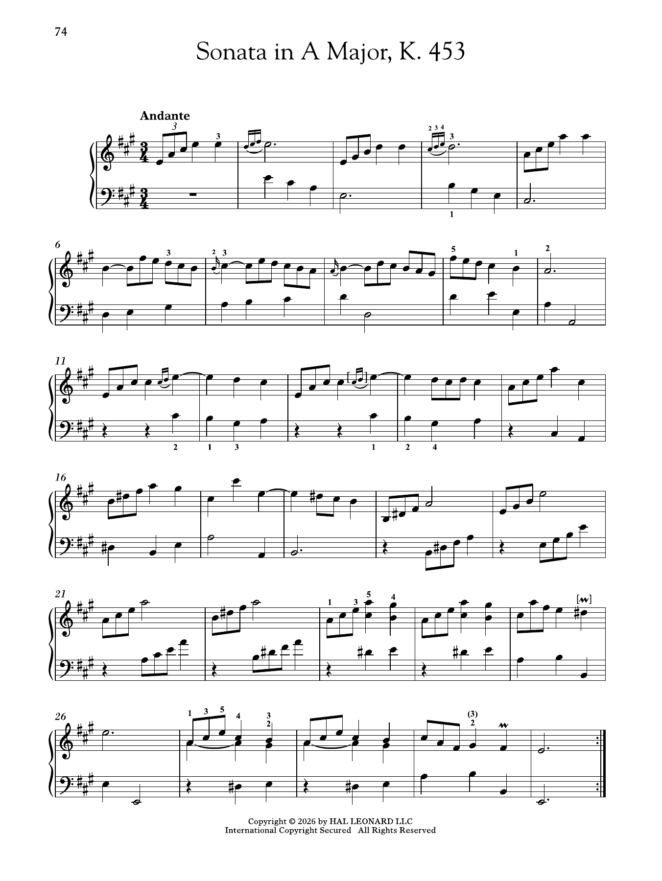 Produktgalerie: Seite 1 von 1 Sonata In A Major, K. 453, Domenico Scarlatti, Klavier