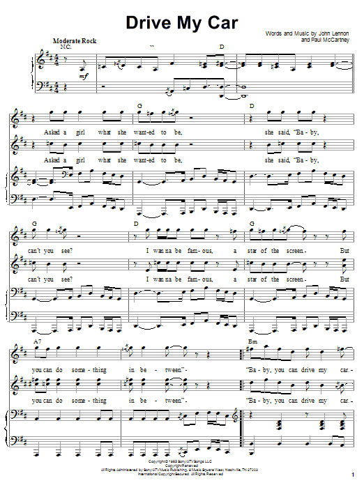 Product picture to:  Drive My Car - The Beatles