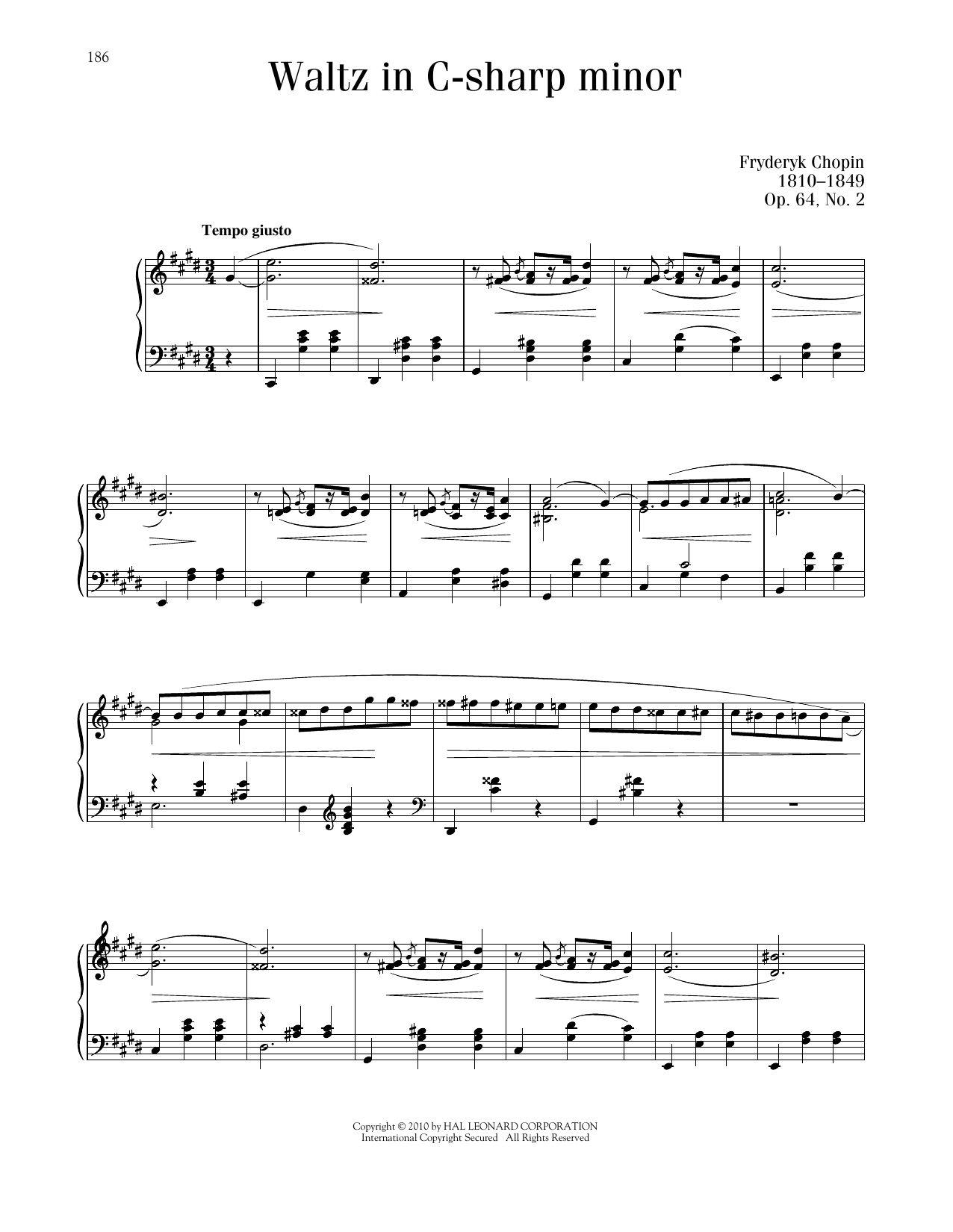 Product picture to: Waltz In C-Sharp Minor, Op. 64, No. 2