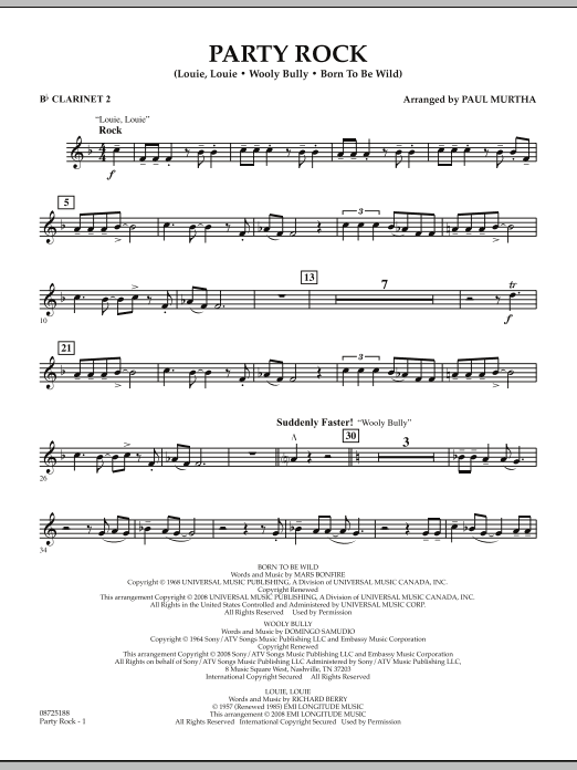 Produktgalerie: Seite 1 von 1 Party Rock - Bb Clarinet 2, Paul Murtha, Ensemble