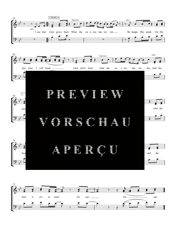 gallery: God Gives Back, , Gemischter Chor SAM/Solo opt. und Klavier