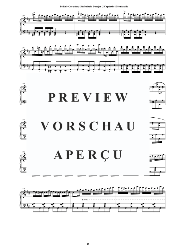 Produktgalerie: Seite 9 von 10 Ouverture (Sinfonia) (I Capuleti e i Montecchi), , Klavier Solo