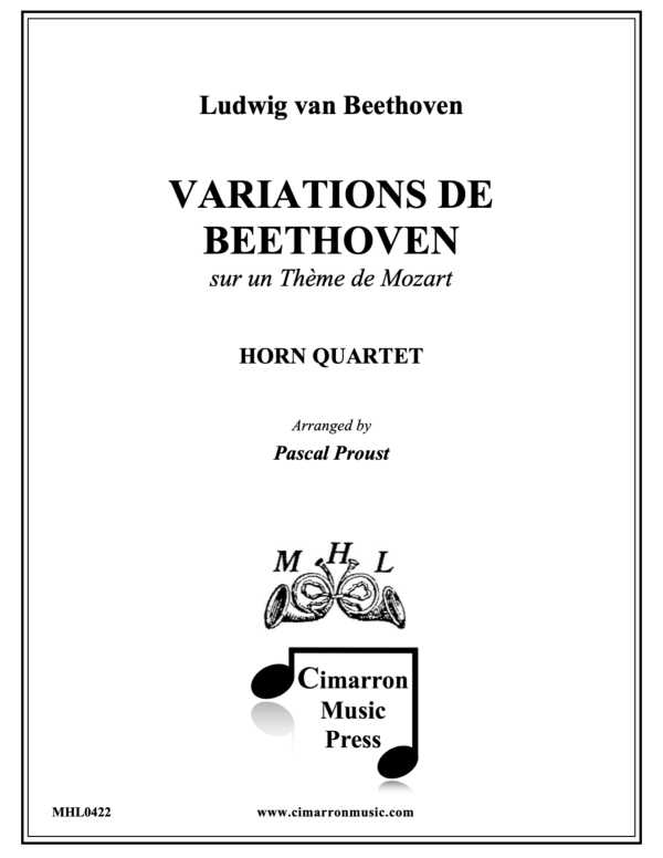 cover: Variations by Beethoven on a Theme by Mozart, , Horn Quartet