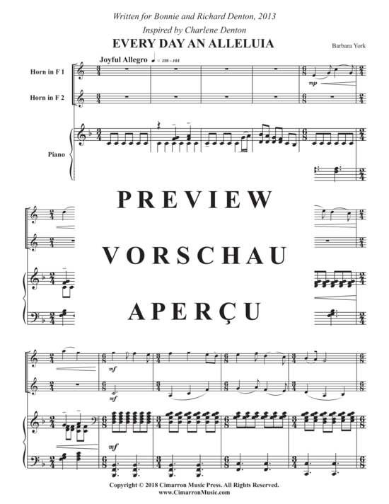 Product gallery: Page 3 of 21 Every Day and Alleluia , , (2x horn in F + piano)