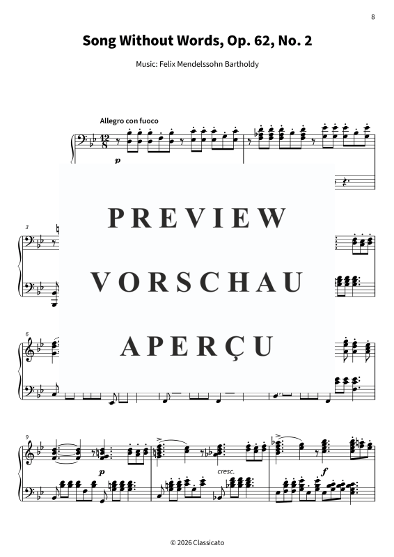 Produktgalerie: Seite 10 von 11 Songs Without Words Op. 62, , Klavier Solo