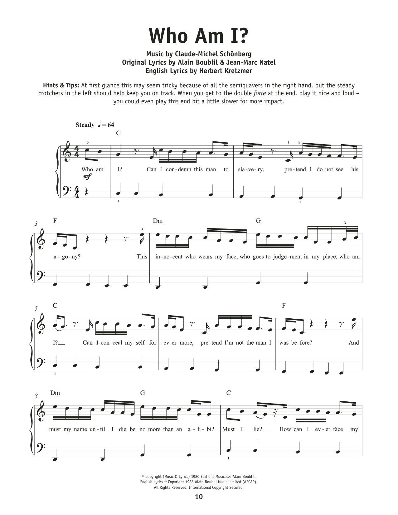 Produktbild zu: Who Am I? (from Les Miserables)
