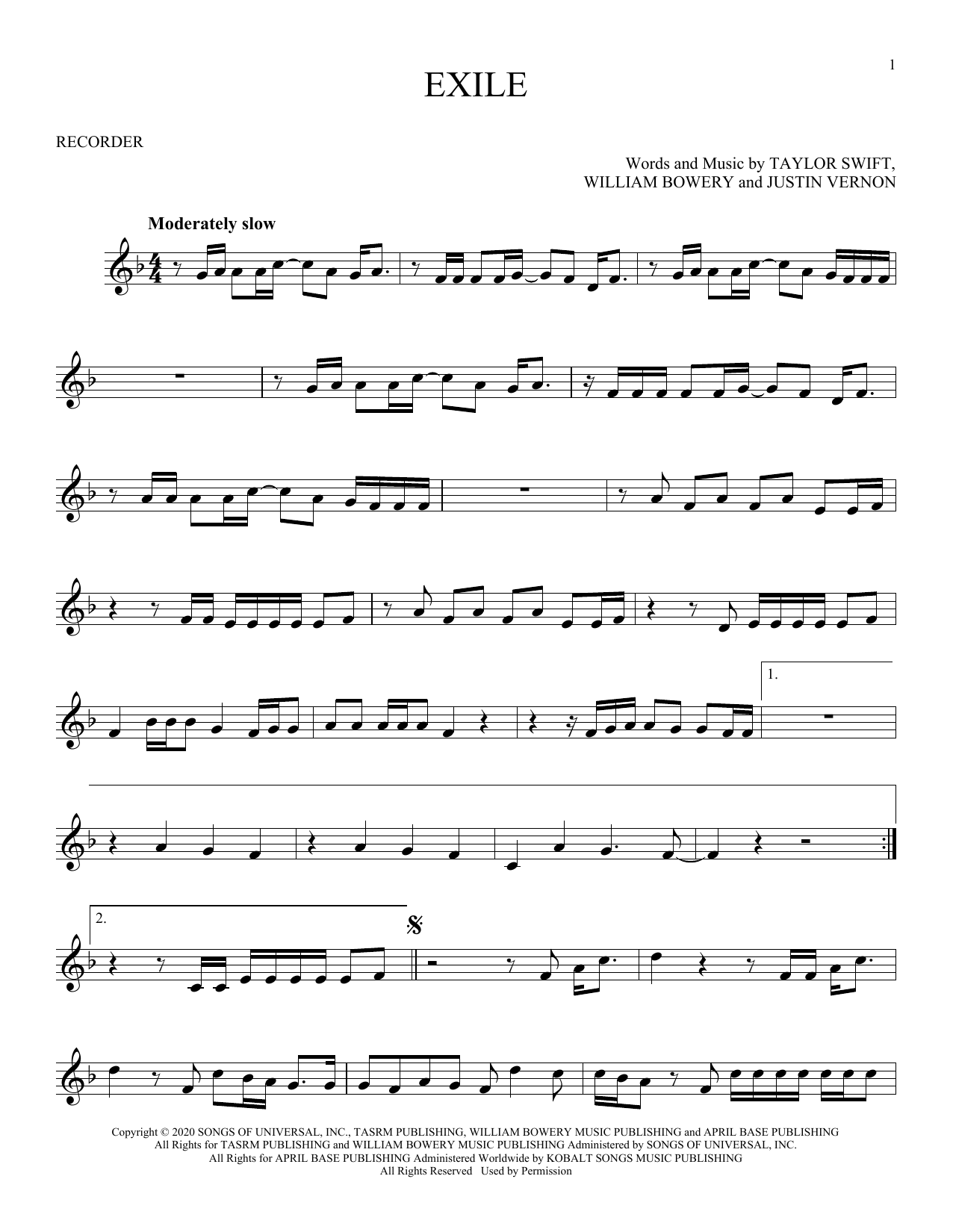 Product gallery: Page 1 of 1 exile (feat. Bon Iver), Taylor Swift