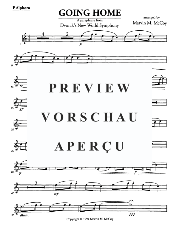 Produktgalerie: Seite 8 von 11 Going Home, , Alphorn in F und Blechbläser Quartett