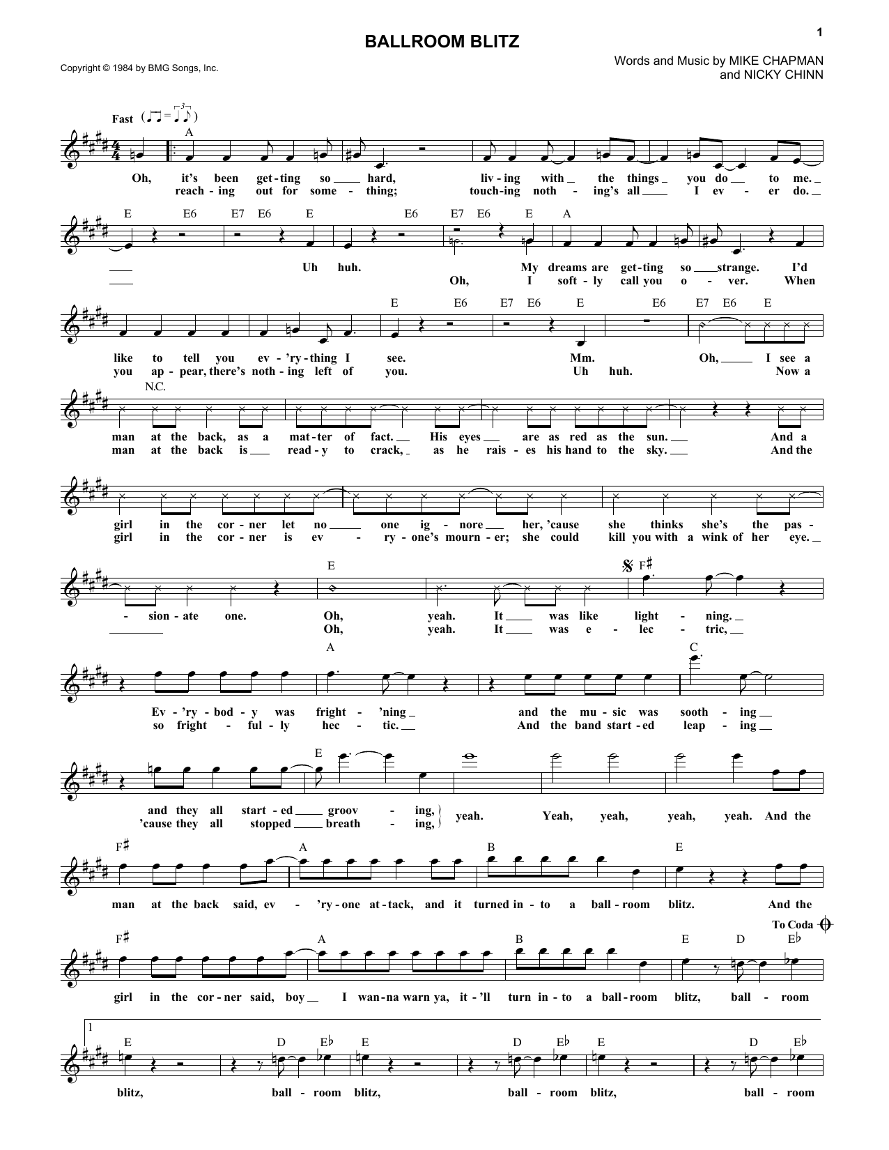 Produktgalerie: Seite 1 von 1 Ballroom Blitz, Sweet, Melodieinstrument