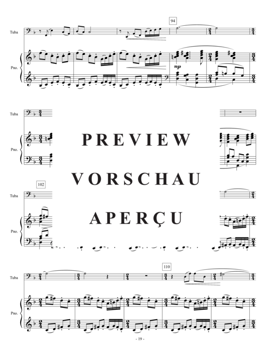Produktgalerie: Seite 21 von 21 Tuba Concerto , , (Tuba + Klavier)