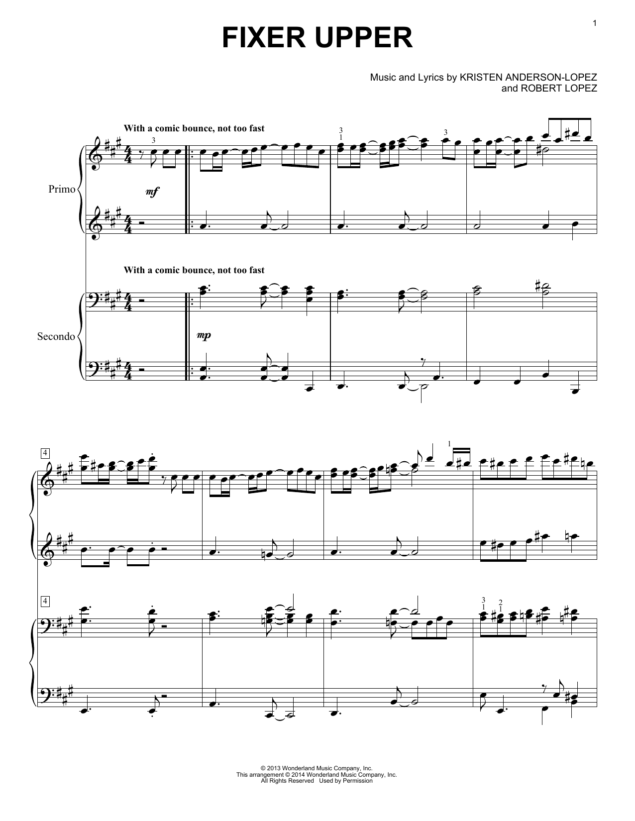 Produktbild zu: Fixer Upper (from Disney's Frozen)