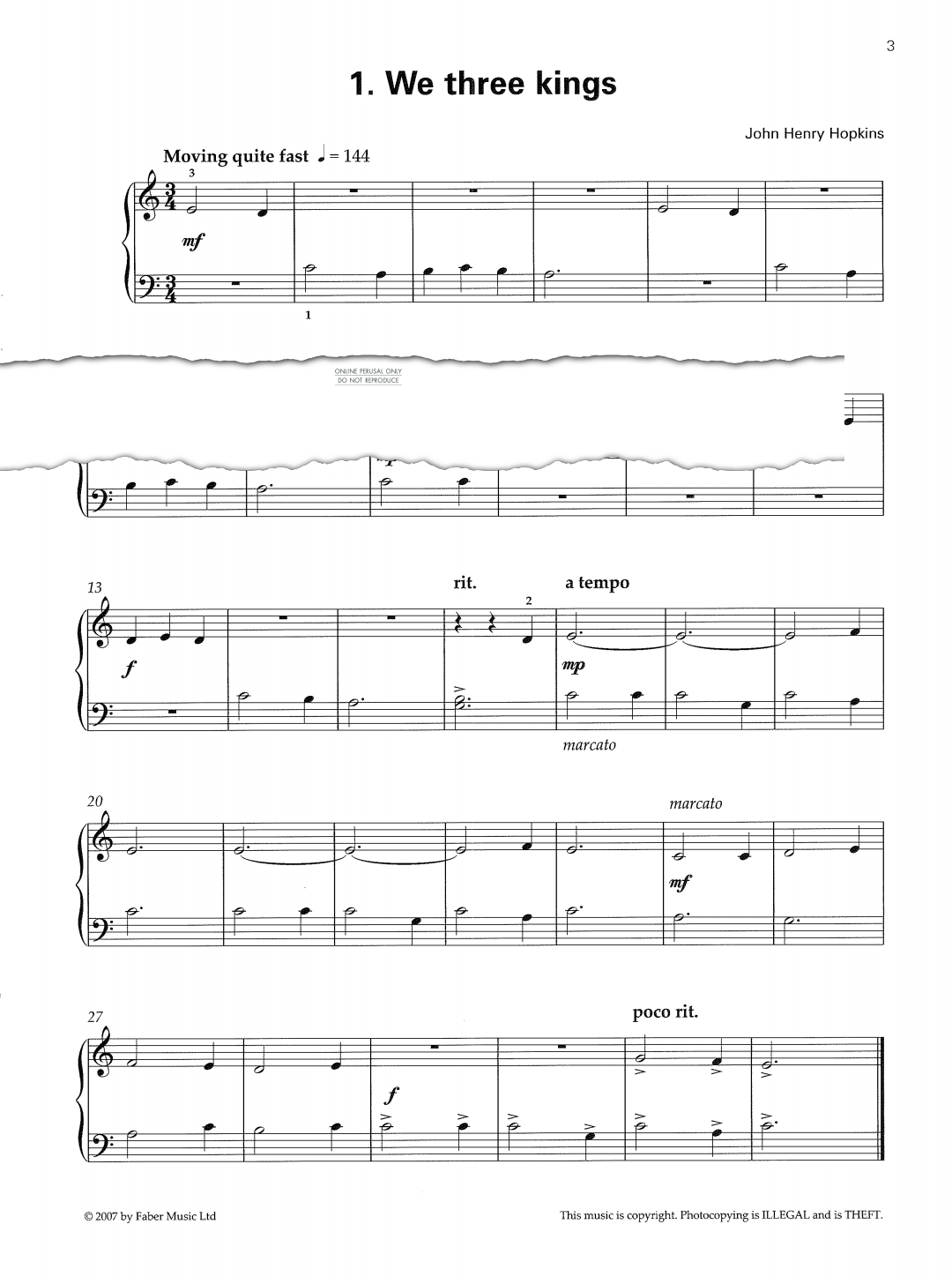 Produktgalerie: Seite 1 von 1 We Three Kings, John Henry Hopkins Jr, Klavier