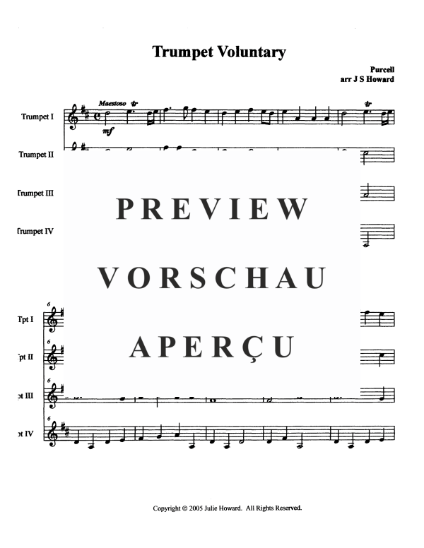 Produktgalerie: Seite 3 von 11 Trumpet Voluntary, , Trompeten Quartett