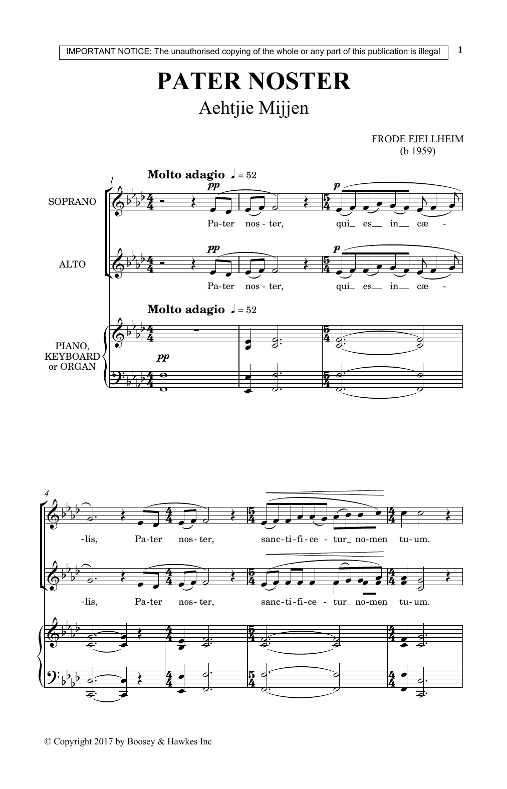 Produktgalerie: Seite 1 von 1 Pater Noster, Frode Fjellheim, Chor