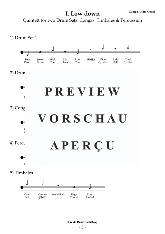 Produktgalerie: Seite 5 von 11 5 Ensemble Pieces for five Percussionists, , Percussion Ensemble Quintet