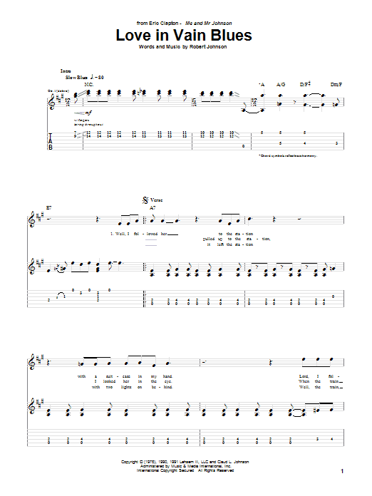 Product gallery: Page 1 of 1 Love In Vain Blues, Eric Clapton