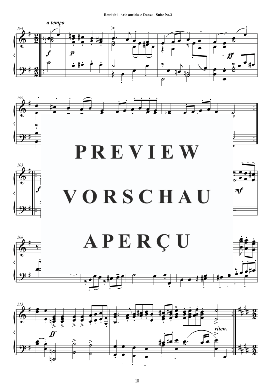 Produktgalerie: Seite 11 von 11 Suite No. 2 - Antiche Arie e Danze, , Klavier Solo