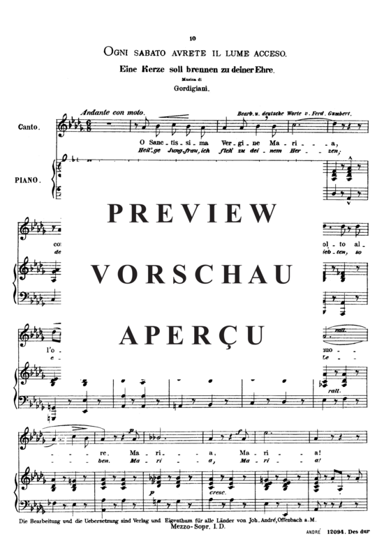 Product gallery: Page 2 of 4 Ogni sabato avrete il lume acceso, Sieber Ferdinand, Medium Voice and Piano