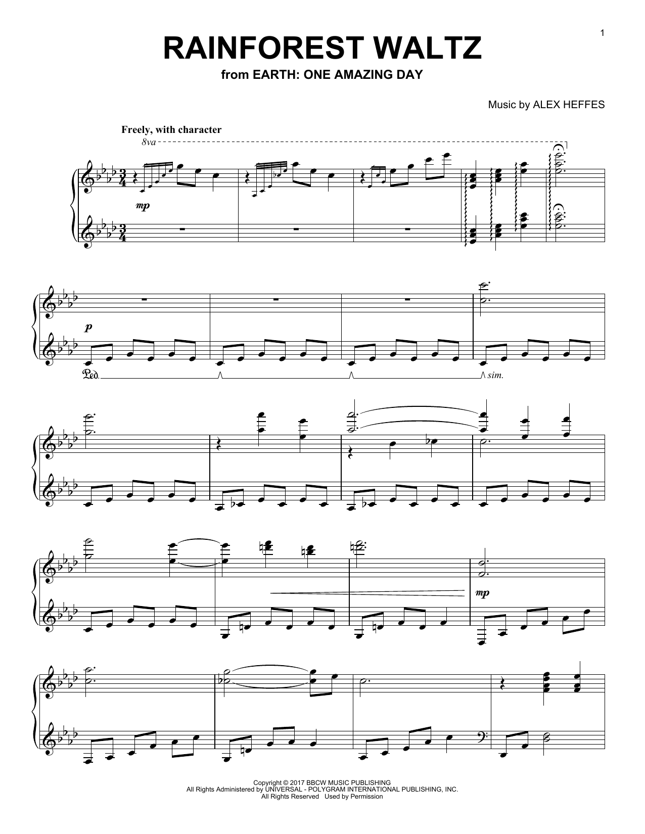 Produktbild zu: Rainforest Waltz (from Earth: One Amazing Day)
